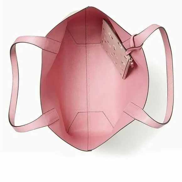 Reversible Kate Spade New York Floral Ditsy Tote With Matching Zipper Pouch NWOT - Picture 8 of 16